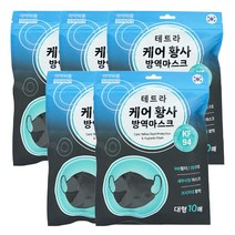 테트라케어 황사마스크 KF94 블랙 새부리형 10매 x5개, 단품, 단품