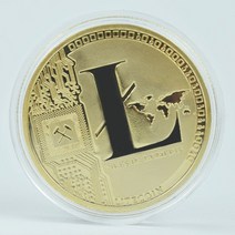 기념주화 금도금 소장용 암호화폐 코인 비트코인 BTC 리플 Eth Shiba Cardano IOTA FIL 와우 도지 1PC, gold L