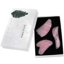 괄사 마사지기 로즈 쿼츠 구 아슈 스크레이퍼 gua sha 구 219, 전체 세트 상자