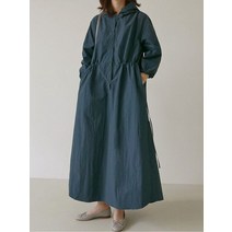 여성 블라우스 티셔츠 여성 패션 의류 캐주얼 의상 여성 위한 느슨한 긴 드레스 후드 허리 포켓 드레스 여성 캐주얼 의류 봄
