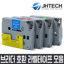 브라더 JH테크 PT-H110PK 호환 라벨테이프, 1개, TZe-425 호환 (빨강바탕/흰색문자)