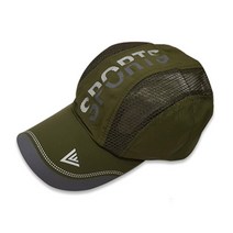 TORIMALL 런웨이브 SPORTS 매쉬 등산캡모자, 카키