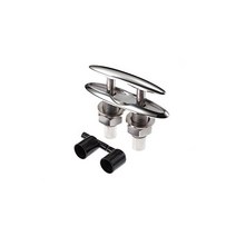 attwood 66515 1 리트랙터블 로우 프로파일 스테인리스 스틸 마린 보트 10 2cm 깔끔한 클리트 미국직송 281475, 6-inch