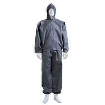일회용 방호 투피스 제전 방진복 회색 1박스 24개, XL