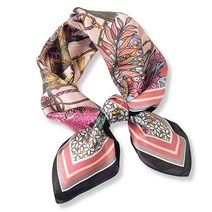 PoeticEHome 순수 멀베리 실크 스퀘어 스카프 68.6cm x 여성용 네커치프 헤드스카프 선물 포장 L1 - 골든 이어545466