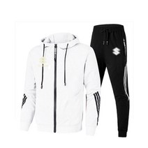 바이크의류 오토바이자켓 스즈키자켓 캐주얼 V-Strom Dl 650 1000 남성용 지퍼 카디건 자켓 + 바지 조깅 스, 06 WHITE