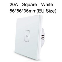 tuya smart high power switch 20a 4400w circuit breaker for Boiler water heater 자동화 works with alexa, eu-square-white