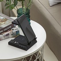 iWhere 6in1 무선 충전기 스마트폰 워치 무선이어폰 올인원 무선급속충전기, 세트(65W 3포트 충전기+6in1), 갤럭시 워치용(블랙)
