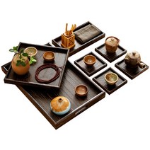 명상 방석 일본식 중국 차 쟁반 7 개/대 트레이 일본식/중국어/Gongfu 108배