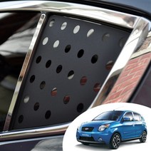 어른킹 뉴모닝 C필러 윈도우 스포츠 플레이트 데칼 스티커 자동차 타공 랩핑 시트지, 뉴모닝-카본화이트(C필러/노멀타입), 1개