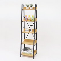 박사몰 모던케이스슬림5단 책장 선반 인테리어 집 에펠 홈 학생 책상 카페 스탠드선반, 블랙