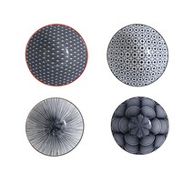 Jin Zhong Tai 인플루언서 면기 17.8cm, 4개입, 블루 + 화이트