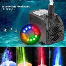 수중펌프 분수 수영장 정원 연못 LB88 에 대 한 12 LED 조명과 잠수정 워터 펌프, [04] UK