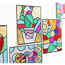 ABC문구 [민화}포일 아트 세트 만들기 꾸미기 팝아트 동물 캐릭터 크리스마스, 4. 팝아트 포일아트 (하트), 1개