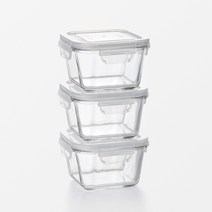 [JAJU/자주] 글라스락 테이퍼 정사각_480ml 3P, 기타