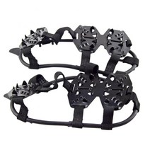 아이젠 1 쌍 24 스터드 등반 미끄럼 방지 스노우 아이스 클리트 크램폰 신발 커버 아이스 그리퍼 오버 슈즈, 02 M