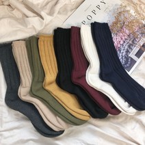 수리39링 도톰한 골지양말 울 니트양말 8color