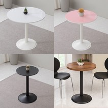 이반가구 원형테이블 원형다리 하이그로시 거실 리빙 주방 식탁 티테이블 사이드테이블, .원형500형, 월넛, 원형블랙다리