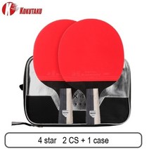테니스 라켓 용품 악세사리 훈련 kokutaku ittf professional 456 star ping pong racket carbon table tennis racket, 4성 2개