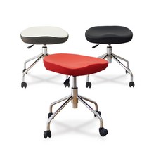 GS163대 원형 스툴의자 진료 진찰 계산대 카운터 병원 작업 시술 보조 의자, 화이트, 고정형