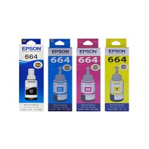 엡손 정품 T6641 T6642 T6643 T6644 L360 L120 L365 L385 L485 L121 L565 L455 L1300 잉크, T664(4색세트), 1개