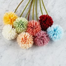 퐁퐁 국화 조화 8컬러 1송이 봄꽃 쏠리또, 퍼플