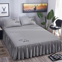 침대 스커트 매트리스 커버 면 자수 단색 레이스 홈 장식 먼지 bed skirt 배드 스커트