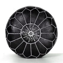 모로코푸프 Leather pouf [모로코 공방] 푸프 스툴 black