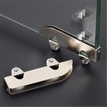 미닫이문레일 새로운 틀 없는 유리 슬라이딩 도어 휠 클램프 풀리 샤워 캡 스테인레스 스틸 디스플레이 캐비닛 모바일 카운터 수리 부품 4 피스, 01 4pcs