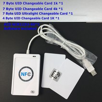 acr122u nfc 1356mhz rfid 리더 라이터 읽기 쓰기 7 바이트 uid 변경 가능 제로 섹터 0 블록 카드 gui pcsc mf 소프트웨어, 기본