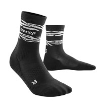 CEP 압박 동물 미드 컷 양말 화이트/블랙 남성용 III [관부가세 포함] 701869, Black/White Animal Print