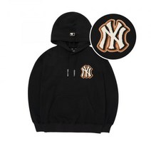 MLB 엠엘비 베이직 헤비웨이트 메가오버핏 후드티 NY (Black)