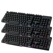 USB LED 저소음 게이밍 키보드 생활방수 게임용 PC방, 쿠팡 본상품선택, 쿠팡 본상품선택, 쿠팡 본상품선택
