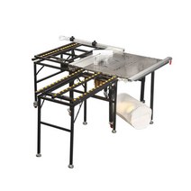 접이식 테이블쏘 이동식 톱 다이 직쏘 원형톱 가이드, 굽힘 방지 + 먼지없는 더블쏘