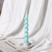 긴나선형 기둥 촛불 트위스트 Sented 스틱 세라믹 스탠드 유리 Tealight 캔들 홀더 도매 양초, 05 Green