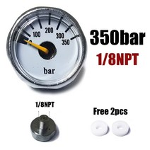 압력게이지 오일게이지 미니 게이지 Manometre 25mm 1 인치 핸드 펌프 밸브 액세서리 레귤레이터 다이빙 M1, 15 350bar 1-8npt
