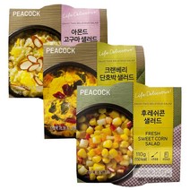 피코크 아몬드고구마+크랜베리단호박+후레쉬콘샐러드 110g