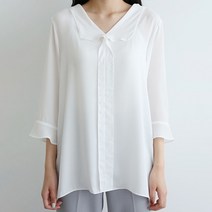 [아이우먼] 튤립물결넥블라우스 DBE091M104 빅사이즈 사이즈에서 자유로운 그녀~