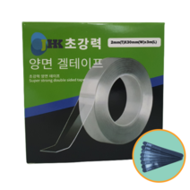 JHK 실리콘 테이프 초강력 양면테이프 아크릴 강력 투명 2T*30mm*3m, 실리콘테이프, 2박스