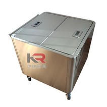 밀가루카트 이동식 스텐 쌀 식품 밀폐 용기 업소용 상업용, 6 60x60x55높이/단일 그리드 + 푸시 핸들