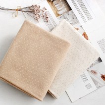 미래천 오가닉 특양면 쟈가드 다이마루 원단 도트 2색, 브라운