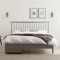 포스트모던 데코 원목 서랍 침대 7존 독립매트리스 Q, 단품