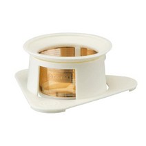 코어 C211RD 원두커피 핸드 드리퍼 골드필터 레드 1컵용 용지필터 불필요, 화이트 + 한 잔용개