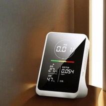 공기질 측정기 검출기 이산화탄소 실내 초미세먼지 포름알데히드 가정용 미세먼지 감지기 센서, 블랙