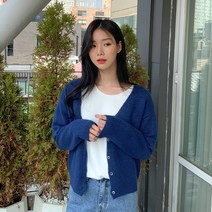 반에이크 여성용 데쥬 브이넥 가디건