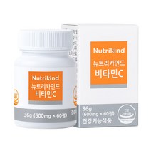 뉴트리카인드 비타민C 항산화 비타민, 1박스, 600mg/36g/60정
