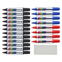 모나미 보드마카 흑색 12p + 청색 4p + 적색 4p + 지우개 세트, 흑색, 청색, 적색, 5세트