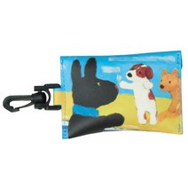 강쥐 롤타입 배변봉투 인조가죽 케이스 반려동물 응가 야외용품 똥봉투, 1개, 블랙