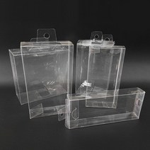 PVC 투명 사각 케이스 1호 벌크포장 선물포장 박스, 4개