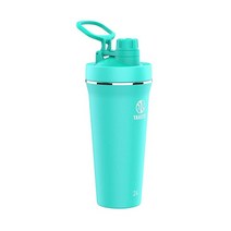 다케야 Takeya 뚜껑이 있는 스테인리스 스틸 단열 단백질 쉐이커 텀블러 709.8ml(24온스) 니트로 퍼플, Teal, Teal